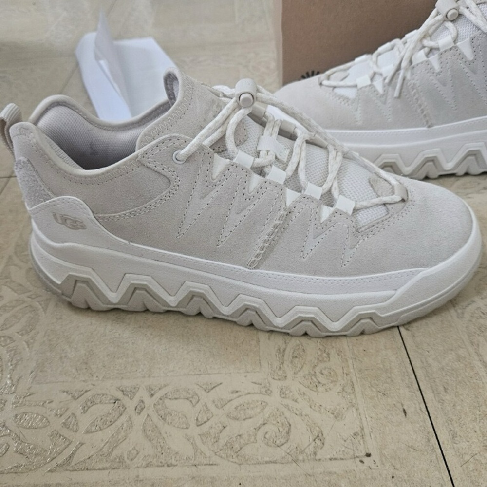 UGG Women's Zigzag-Soled Chunky Sneakers in Light Cream - Picture 3 of 7